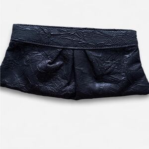 Lauren Merkin NYC Vintage Black Brocade Hinged Evening Clutch Mint Condition